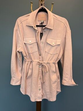 Blank NYC Blush Pink Drawstring Utility Jacket